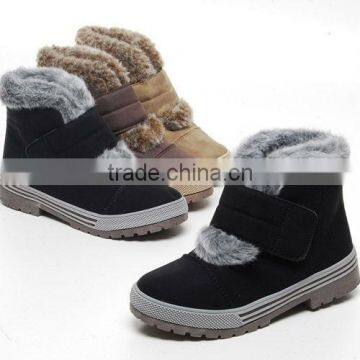 2sbd0840 winter fur suede hook and loop walking womens boots