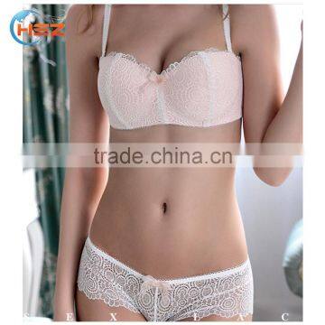 HSZ-G14055 Stylish Hot Fancy Push Up Bra And Panty Set Sexy Women Lace Underwear Model Latest Lady Lingerie Private Label