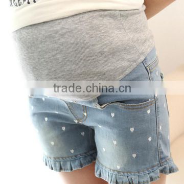 F20008M high elastic denim pregnant pants prop belly maternity clothing