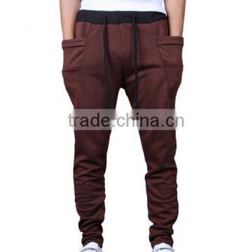 OEM Bulking Buy Closed Bottom Polyester/cotton Yarn Custom Mens Cargo Baggy Pants With Side Pockets photo-2
