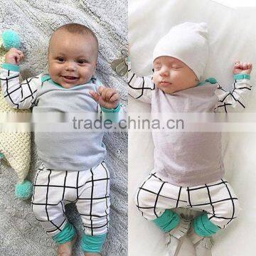 3PCS Set Newborn Baby Clothes Casual Long Sleeve T Shirt Tops + Pants Legging photo-2