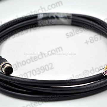 Industrial Ethernet Cables M12 8PIN TO OPEN Cables 3meter 10ft Black GigE Vision Cables / Networking Cables for Baumer I