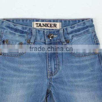 Boys Light Blue OEM/Wholesale HIGH-END100% Cotton Jeans Kids Fashion Denim Blue Jean photo-3