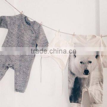Lovely Newborn Infant Kids Baby Boy Girl Bear Print Rompers photo-2