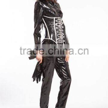2015 Instyles Walson Lady Sexy Black Pvc Lingerie Catsuit Thick Lingerie Latex Rubber Pvc Costume 2 Way Zip photo-6