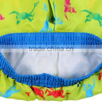 High Quality Kids ClothingCrabs Printing Color Blocks Boys Shorts With Four Eyelets Drawstring