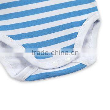 2017 Navy Style Wholesale Baby Romper Blue & White Stripes Pattern Long Sleeves Onesie Baby Bodysuit Jumper photo-4