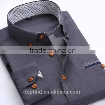 High Quality Customise 2016 New Arrival Cheap Mens Uniform Office Shirt With Private Logo photo-5