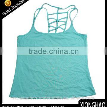 Wholesale OEM fashionable and sexy and cute cotton women tank top made in china