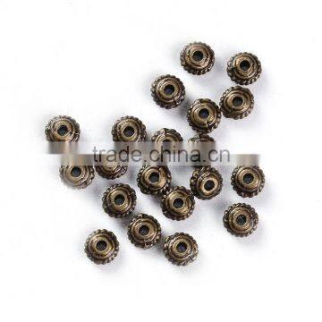 Zinc Based Alloy Spacer Beads Wheel Antique Bronze photo-3
