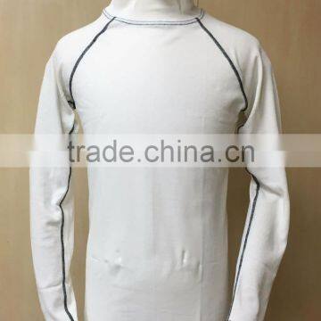 Soft Knit Aramid FR Antibacterial Deodorant Inherently Flame Retardant Blending Long Sleeve Crew Neck Top Underwear FIA Approved photo-3