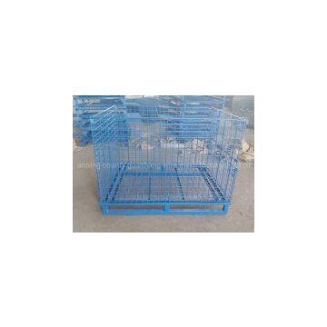 plastic-spraying storage cage/wire mesh container/widely used in warehouse, supermarket, etc