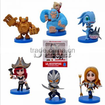 Wholesale popular PVC toys LOL action figure set of 6pcs League of Legends game model dolls