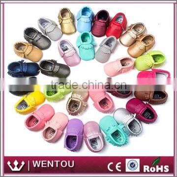 Wholesale Leather Tassel Baby Moccasins