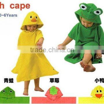 100% cotton breathable penguin design baby bath robe/kids bath robes