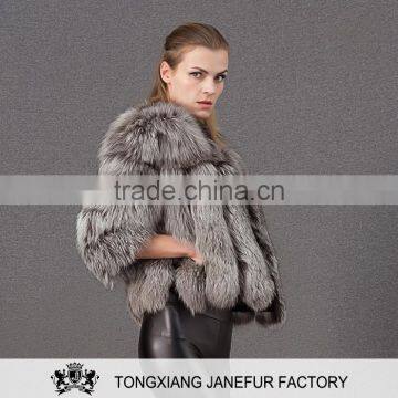 Wholesale european style luxury women fur jacket fox fur overcoat fabric