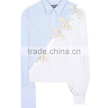 Long Sleeve Fashion Pinstripe T-shirts 100% Cotton Wholesale in China photo-4