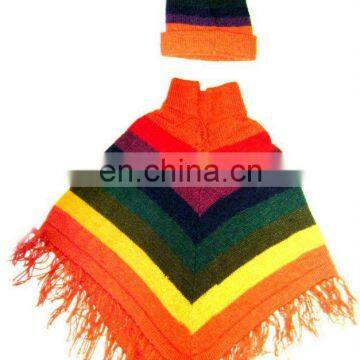 fashional pretty elegant warm super soft cozy popular children stripe poncho