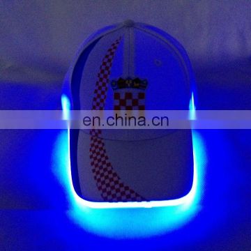 LED baseabll cap Embroidery & Print Croatia Baseball Caps with Led Blue Light