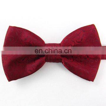 Burgundy Jacquard Weave Bow Tie