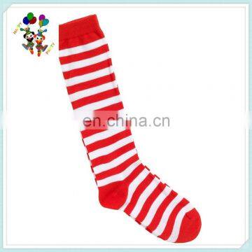 Cheap Party Fancy Dress Kids Red And White Striped Socks HPC-2462