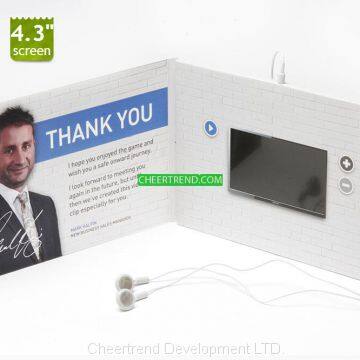 Commercial Colorfull Design 4.3'' Video Brochure/ Video Book/ Tft Lcd Video Card photo-3