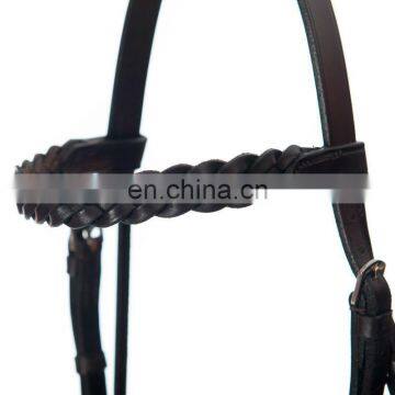 Leather plaited horse bridles