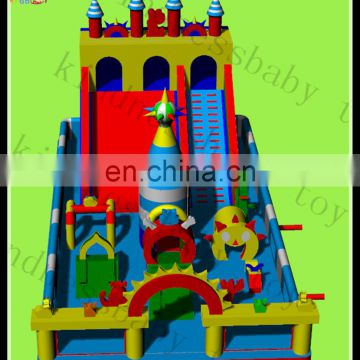 inflatable funcity with slide inflatable play center giant inflatable slide and obstacle combo