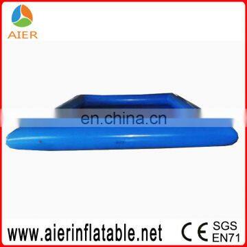 Pop blue and orange pvc material inflatable square swimming pool