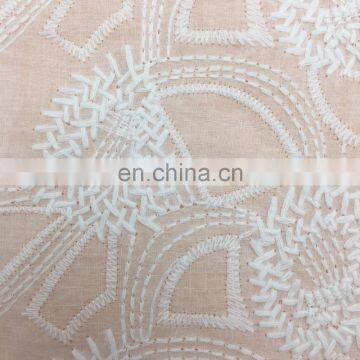 OLF CR0095 flower design autumn embroidery cotton luxury lace fabric for dress