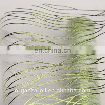 Hot Sale Decoration Fabric Bronzing Crystal Organza Roll photo-3