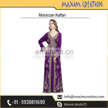 Modern Dubai Caftan With Unique Hand Made Embroidery Design 6011