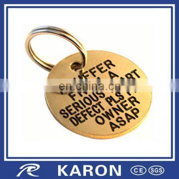 Wholesale Custom Debossed Logo Solid Brass Dog Tag photo-2