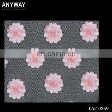 LAF-0259 Newest Arrival Pink Flower Pattern Cotton Lace Fabric