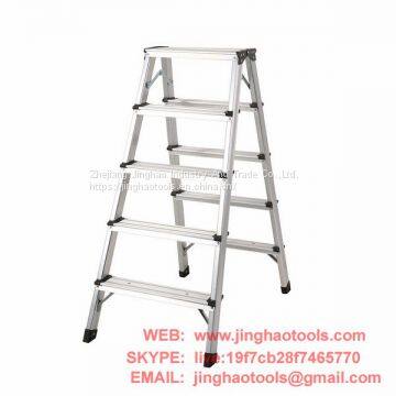 Aluminum double sided ladder 5 steps