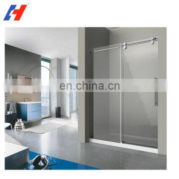 bathroom tempered glass door