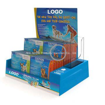 Customized Countertop Acrylic Display Stand for Pet Food