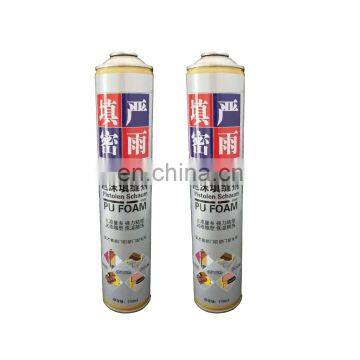 China empty polyurethane foam price 750ml and latas para aerosoles fabricas 750ml