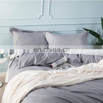 London Bedding Gray Pure Plaid Full Queen 100% Cotton Duvet Cover Set With Zipper photo-3