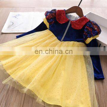 2020 New autumn girls children's Sequin Princess  party dress