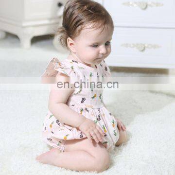 Ins 2019 SUMMER Pineapple Fly Sleeved Girls Romper Newborn Baby Girl Romper Jumpsuit 2colors photo-5