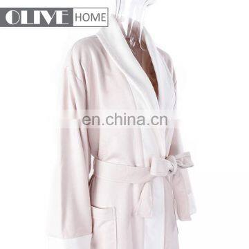 Wholesale High Quality Luxury Double Color Unisex Robe Microfiber Bathrobe for Hotel/home photo-3