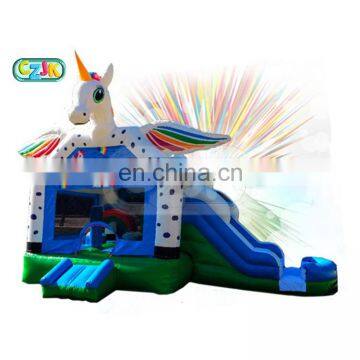 unicorn commercial combo trampoline bouncer jumper inflatable bouncing castle bounce house with unicorn for castle