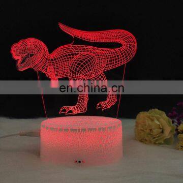 Hot Sale Customize 3d Illusion Lamp With White Crack Base