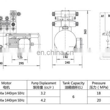380V 1.5KW/ 2KW 1440rpm Hydraulic Power Unit/Hydraulic Power Pack for Tyre Changer photo-2