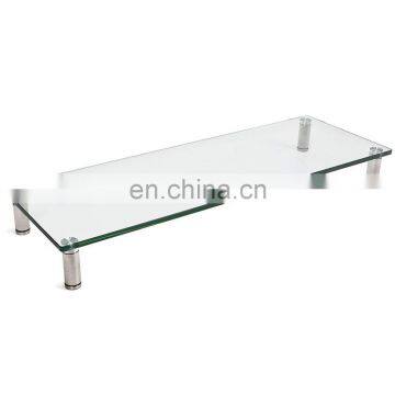 Dining room furniture stainless steel designs tempered glass top dining table coffee table glass top