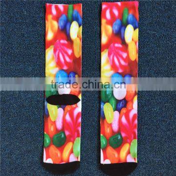 Custom High Quality 100% Cotton Longth 3d Print Socks,custom Knit Socks photo-3