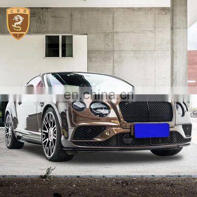 For Bentley Continental GT upgrade to V8S Style Front Bumpers Splitter Lip Kit Carbon Fiber Materials