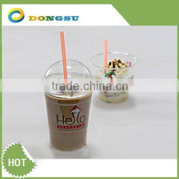 16oz/500cc disposable plastic starbucks cold coffee cup, cool coffee cup with lid, could be printed with customized logo