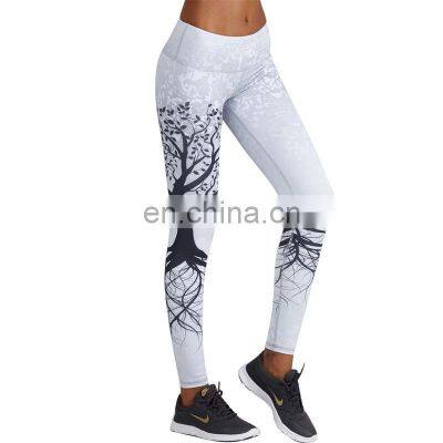 3D Printed Leggings Women Push Up High Waist Digital Tree Print Slim Polyester Harajuku Legging